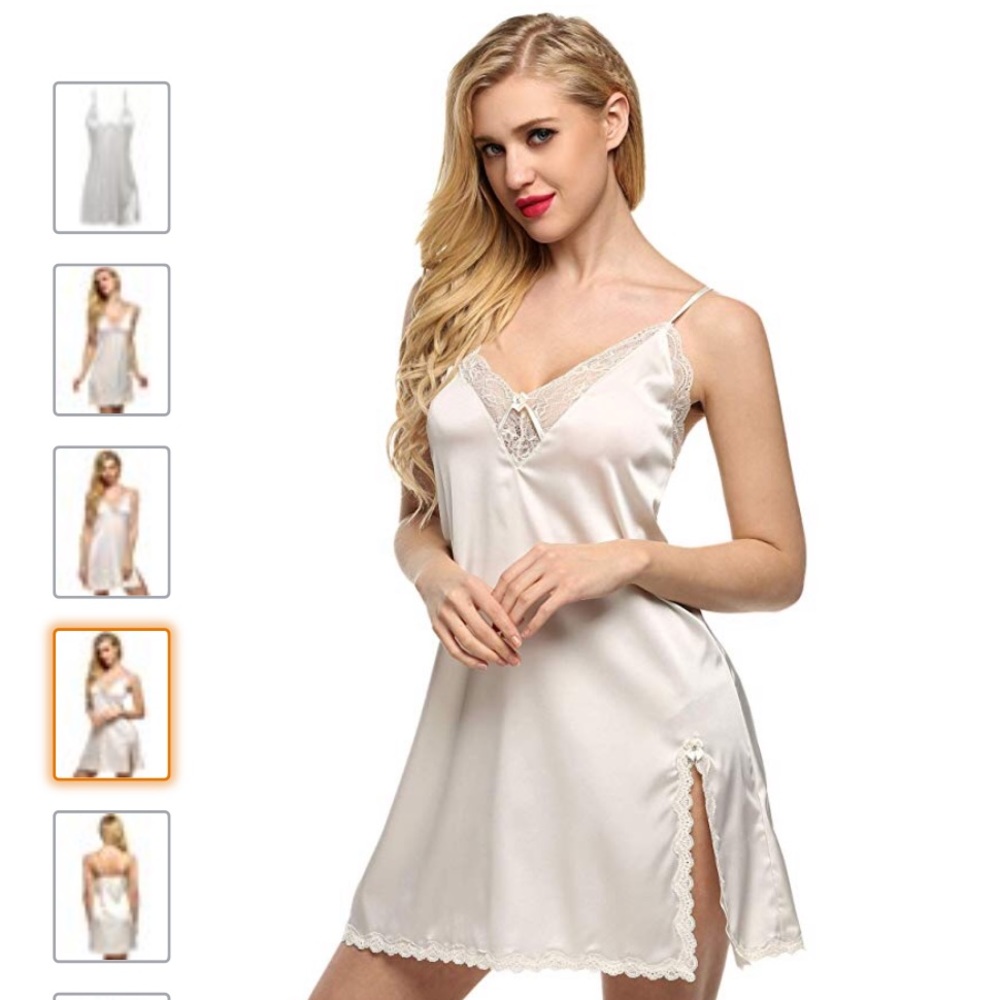 NWT Satin lace chemise nightgown
